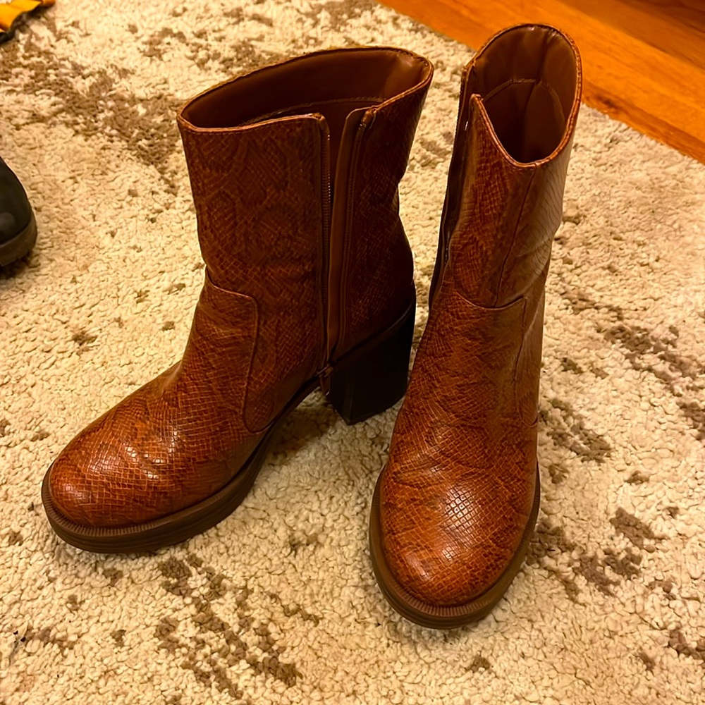 Snake skin boots